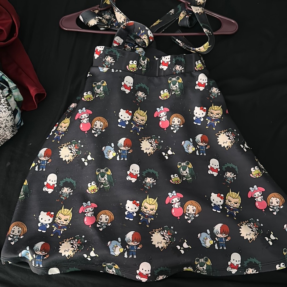 Skirt with suspenders